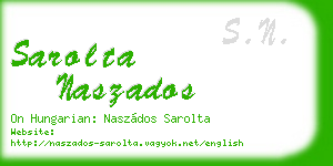 sarolta naszados business card